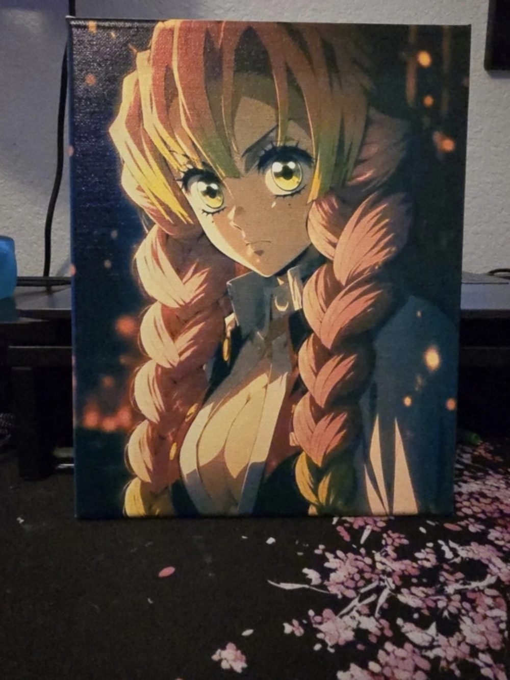 8x10 Demon Slayer Canvas Print Red & Black